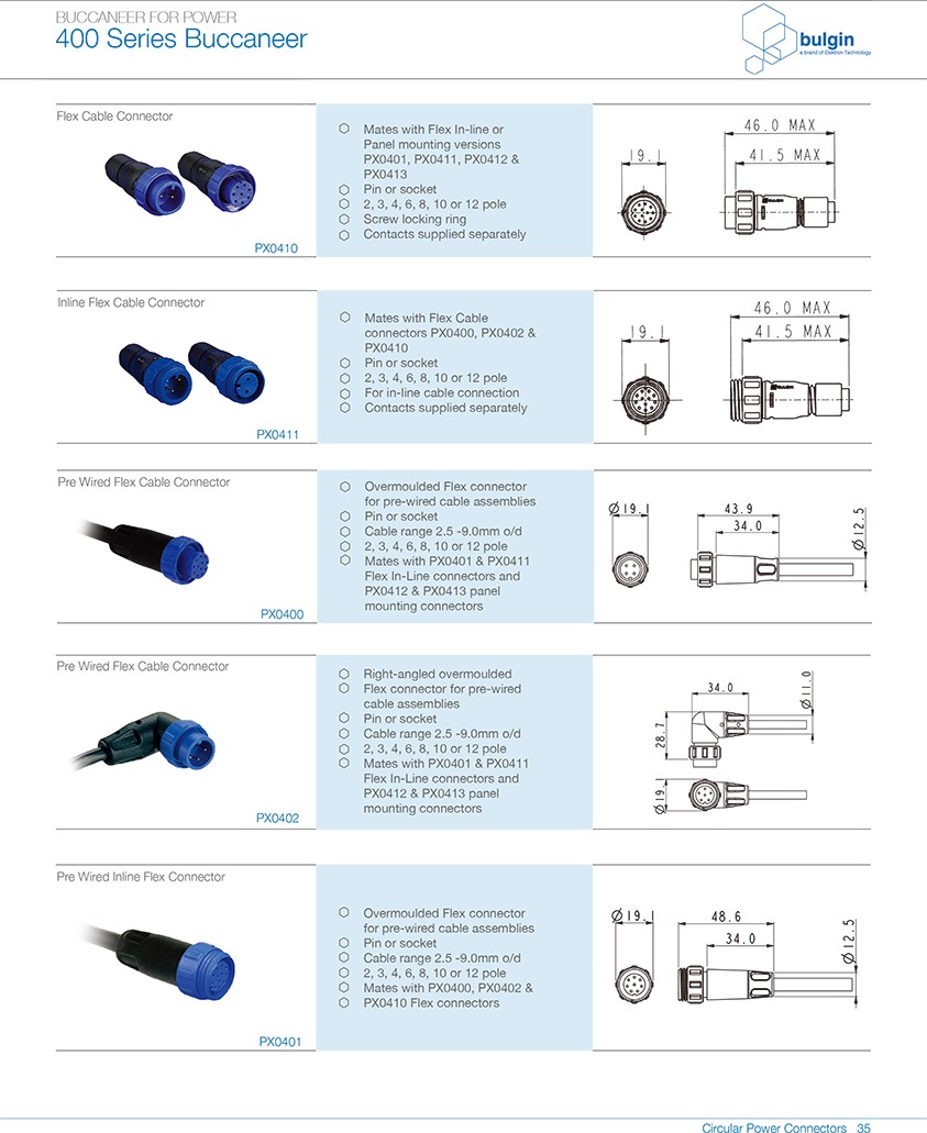 線纜連接器PX0410型號 線纜連接器PX0410型號