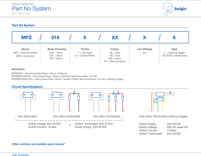MPZI022-L不銹鋼Piezo開關(guān)功能 MPZI022-L不銹鋼Piezo開關(guān)功能