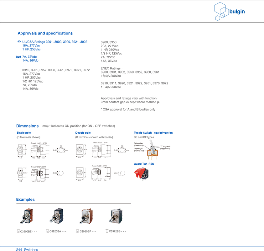 3900金屬搖桿開關系列參數(shù) 3900金屬搖桿開關系列參數(shù)